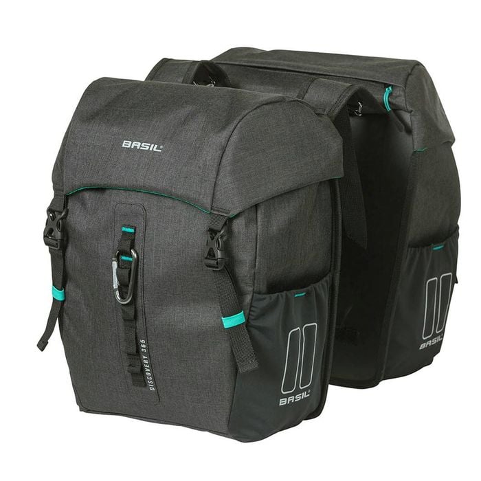 Basil Discovery Double Bag Black 18l Black