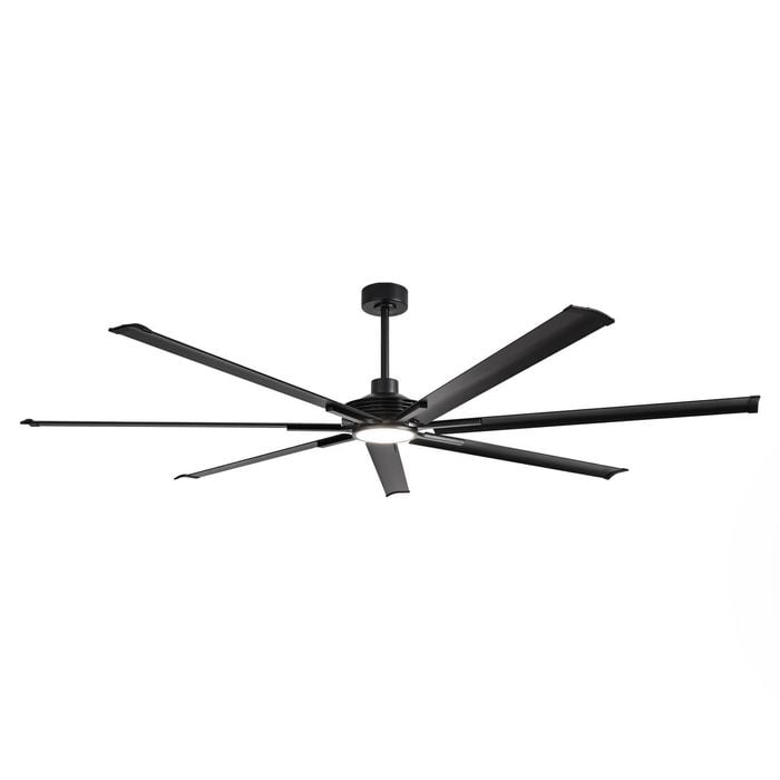 Parrot Uncle 254cm Matte Black Padus 7-Blade Aluminium Ceiling Fan With LED And Remote