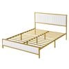 Levede Double Size Bed Frame PU Beige