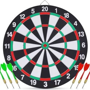 15" Dartboard Dart Board with Steel Darts Professional Competition Party Game