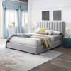 Marcus Queen Bed Frame Light Grey