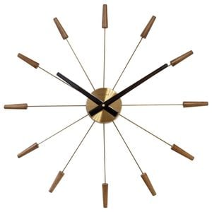 NeXtime Plug-Inn Wooden 58cm Analogue Hanging Wall Clock