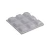 Surface Gard 13 x 13mm White Square Rubber Bumper - 9 Pack