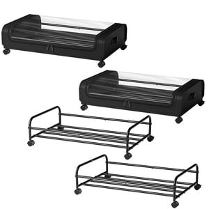 CARLA HOME Set 2 Pcs XXL Under Bed Rolling Storage Containers with 50L Large Capacity and Wheels