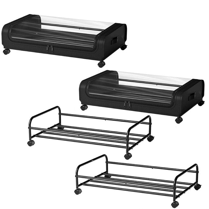 CARLA HOME Set 2 Pcs XXL Under Bed Rolling Storage Containers with 50L Large Capacity and Wheels