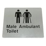 Bradley Male Ambulant Toilet Braille Sign