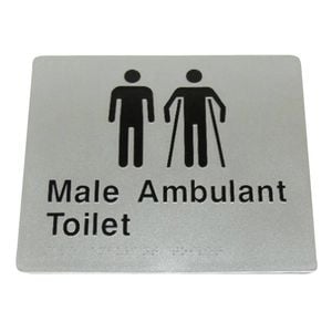 Bradley Male Ambulant Toilet Braille Sign