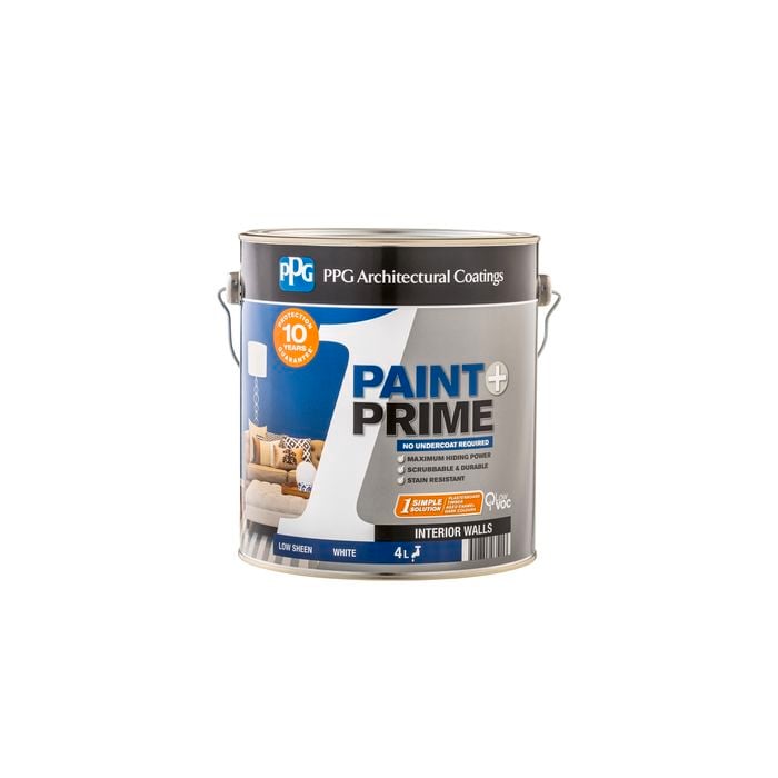 PPG Paints 4L White Low Sheen 1 Paint And Prime - 4L
