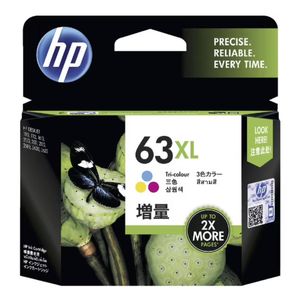 HP 63XL Ink Cartridge Tri Colour Cyan Magenta Yellow Value Pack