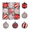 Catzon 9 Pcs Christmas Balls 6CM Shatterproof Ornaments for Home Party Holiday-Set 1