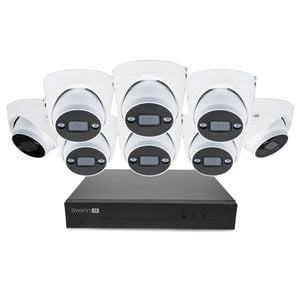 Swann AdvancedX Series NVR-8ADVANX1TB 8x NHD-ADVANXD 4K Spotlight Dome IP Cameras