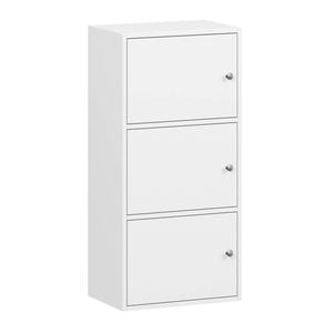 Practa 880mm White 3 Door Cabinet