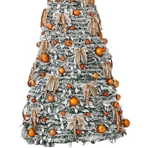 SplendidLiving Pre-Decorated Christmas Tree Foldable Holiday Decoration With LED lights Xmas