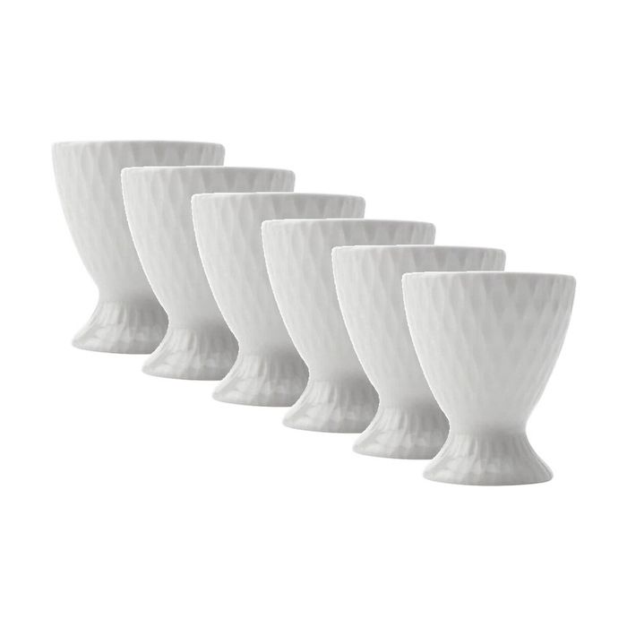 6pk Maxwell & Williams Basics Diamonds Egg Cup Durable Porcelain - White
