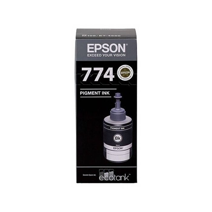 Epson Epson T774 Black EcoTank 774 Pigment Ink Toner Bottle C13T774192 Genuine Original