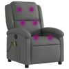 vidaXL Massage Recliner Chair Reclining Chair Single Sofa Dark Grey Fabric