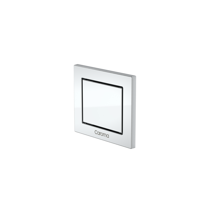 Caroma Invisi Series II Rectangular Satin Chrome Single Flush Button