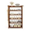Lauft Bamboo Shoe Storage Shelf Rack Shoes Cabinet 5-Tier Display Organiser