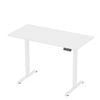 133 Cm Electric Standing Deskwith 3 Height Memory Presets White Frame + White Desktop