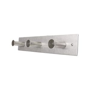 Adoored 3 Stud Satin Chrome Deco Hook Rack