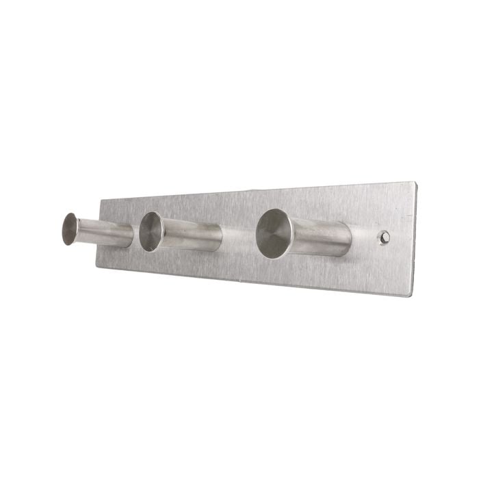 Adoored 3 Stud Satin Chrome Deco Hook Rack