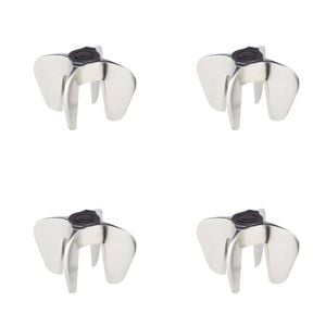 4PK BarCraft Champagne & Prosecco Stainless Steel Wine Opener w/Claws 7cm SLV
