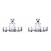 2x 5pc BarCraft 900ml Whiskey Decanter w/ 200ml Glass Tumbler - Clear