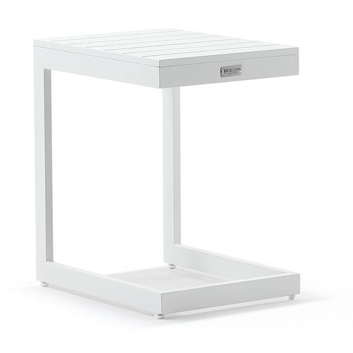 Santorini Outdoor Aluminium Slide Under Side Table White