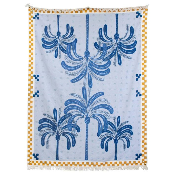 LVD Microfibre XL Absorbent Beach Towel Serene Palm Breeze Pattern 150x200cm