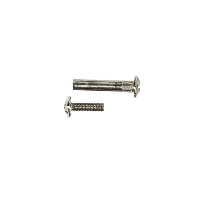 Hafele M4 Nickel Plated Screw And Sleeve - 8 Pack