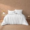Natural Home Vintage Washed Hemp Linen Quilt Cover Set White - Queen Bed