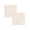 SOGA 2X Cream Corduroy Square Cushion Soft Leaning Plush Backrest Throw Seat Pillow