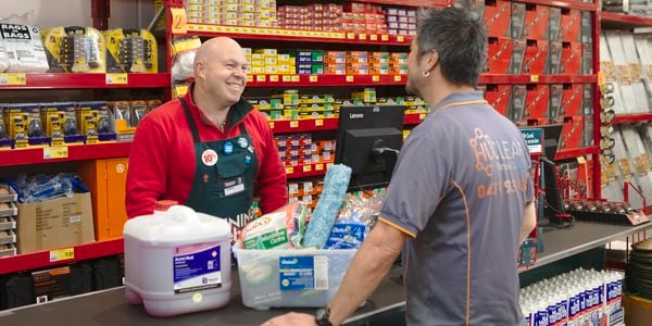 Bunnings team member serving customer