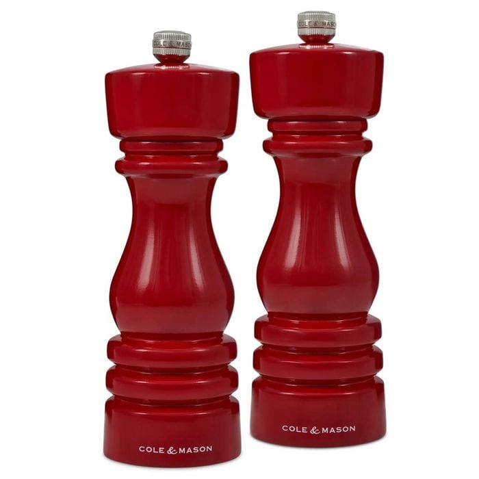 Cole & Mason London Salt & Pepper Mill Gift Set 180mm - Red Gloss