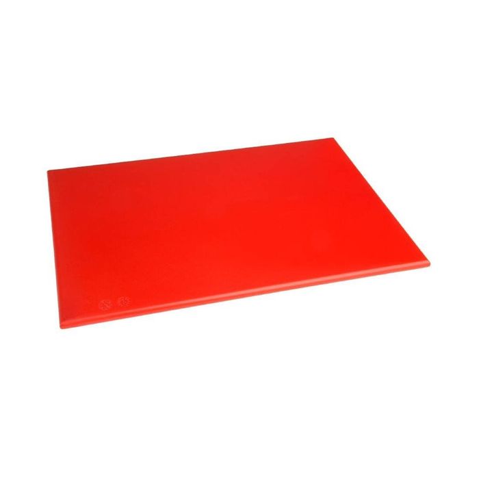 Hygiplas Chopping Board High Density Red 450x300x12mm Commercial Kitchen Food Prep
