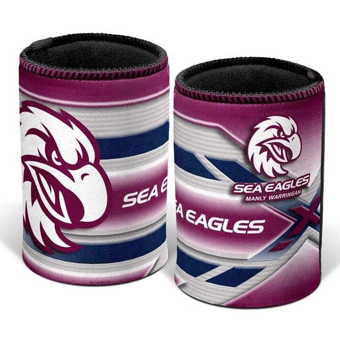 NRL Stubby Can Cooler - Manly Sea Eagles - Drink - Rubber Base - One Only