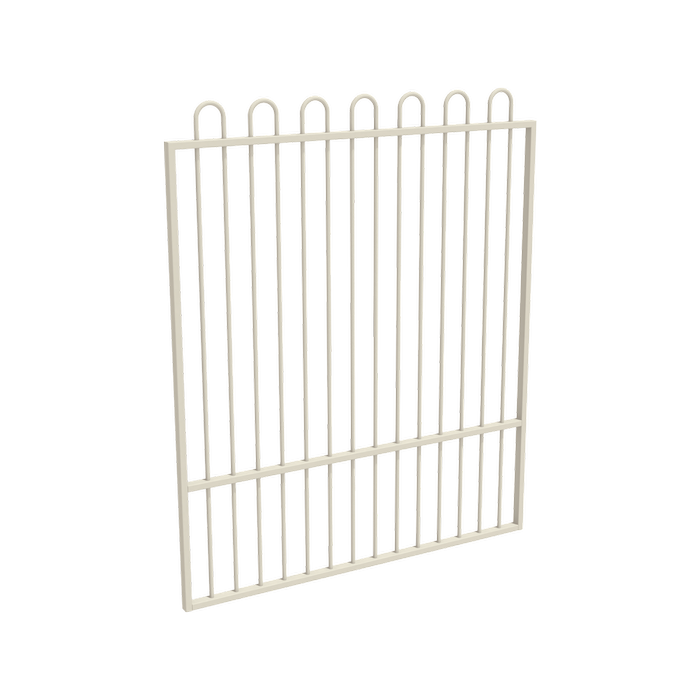 ProtectorAl 1201 - 1500 x 1800mm Surfmist Aluminium Garden Gate Loop Top With Mid Rail