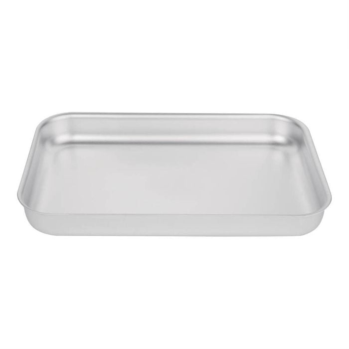 Vogue Aluminium Bakewell Pan Rectangular Baking Tray 320mm Professional Ovenware
