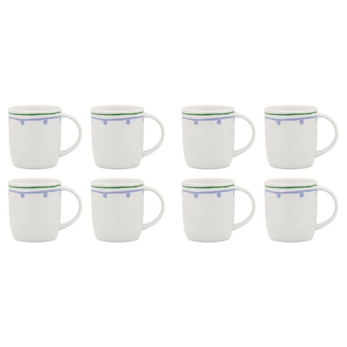 2x 4pc Porto Fiesta Mugs Set w/ Handle Drinking Cup 300ml - Lilac