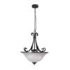 Oriel Lighting Gaston Ii Single Traditional Frost Pendant Light Bronze 3lt