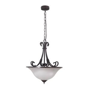 Oriel Lighting Gaston Ii Single Traditional Frost Pendant Light Bronze 3lt