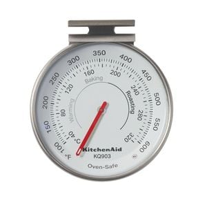 KitchenAid Dial Oven Thermometer Round Stainless Steel 8cm - Silver
