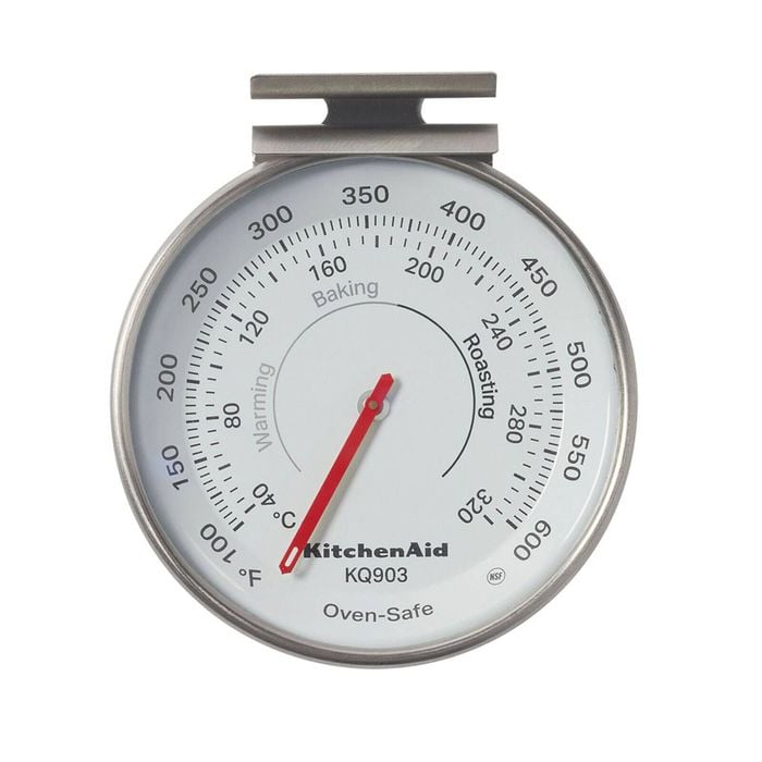 KitchenAid Dial Oven Thermometer Round Stainless Steel 8cm - Silver