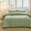 Bloomington Meadows 100% Cotton Lightly Quilted Reversible Coverlet Set King Single