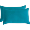 CleverPolly Twin Pack Vintage Washed Microfibre Standard Pillowcase - Teal