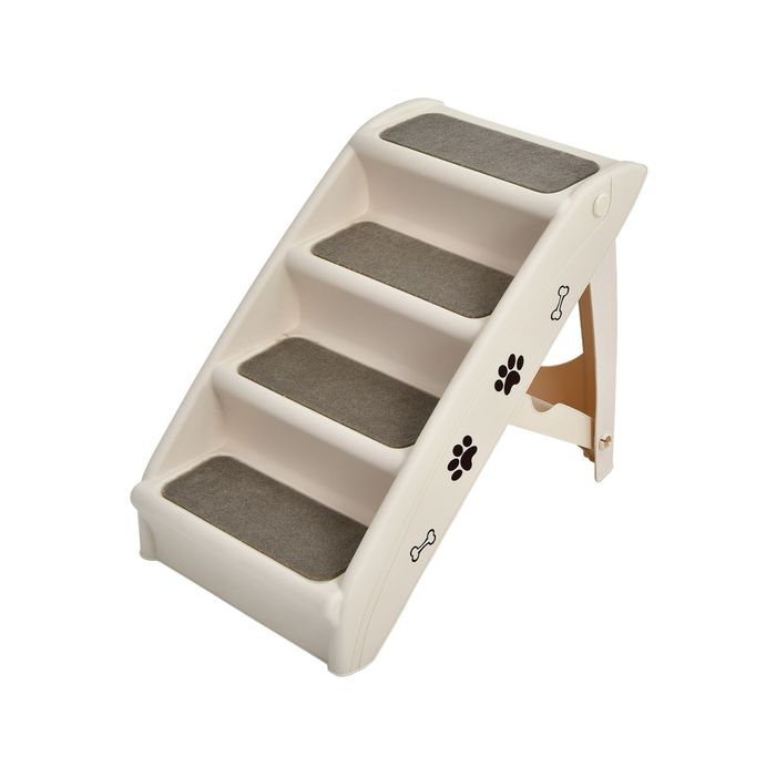 Costway 4-Step Dog Ramp Steps Foldable Pet Steps Stairs Portable Climbing Ladder