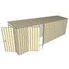 Build-A-Shed 1.2 x 6.0 x 2.0m Skillion Double Hinged Side Doors Shed - Cream