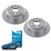 Basco Rotors + Bendix Rear Brake Padsf or Toyota Camry AVV50 ASV50 FWD 2011-2017 - Advics Sys- BRK1014-BDX