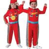 Hot Wheels Race Car Driver Halloween Costume for Kids with Cap and Medal - Mattel Official Licensed - Red Colour, 3-5 Years