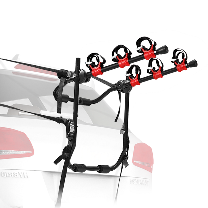 3 Bike Rack Foldable Bicycle Carrier Car Rear Trunk Bike Rack Universal